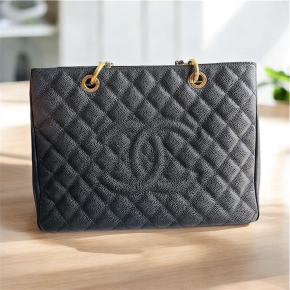 SOLD! Authentic Chanel Black Caviar GST Grand Shopping Tote GHW! - Picture 5 of 16